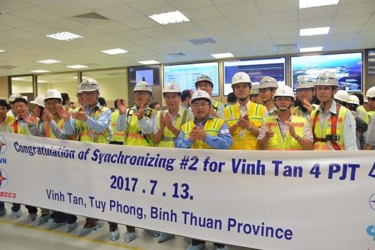 The Unit 2 of Vinh Tan 4 Thermal Power Plant has synchronized with the National Power Grid