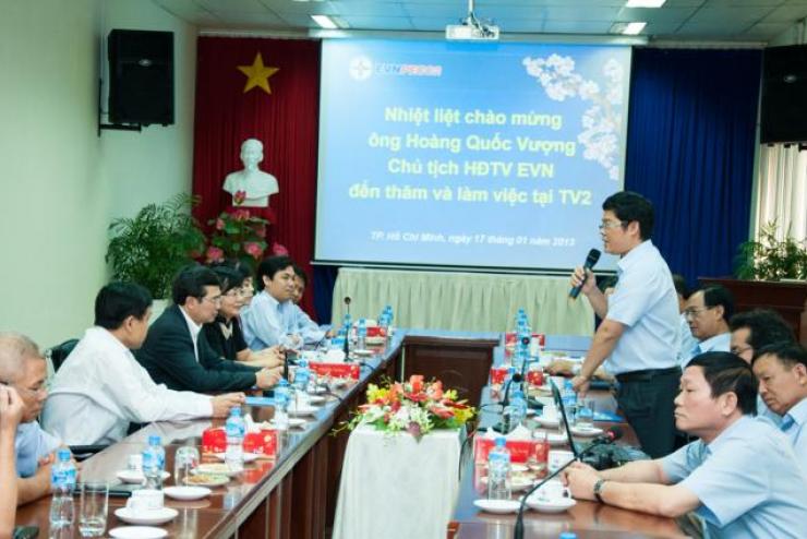 Chủ tịch EVN thăm và chúc Tết tại TV2